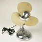 Small aluminum fan with three rubber blades