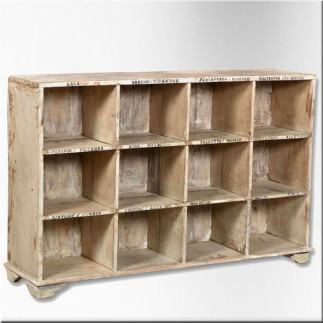 Wooden storage cabinet in a cream finish