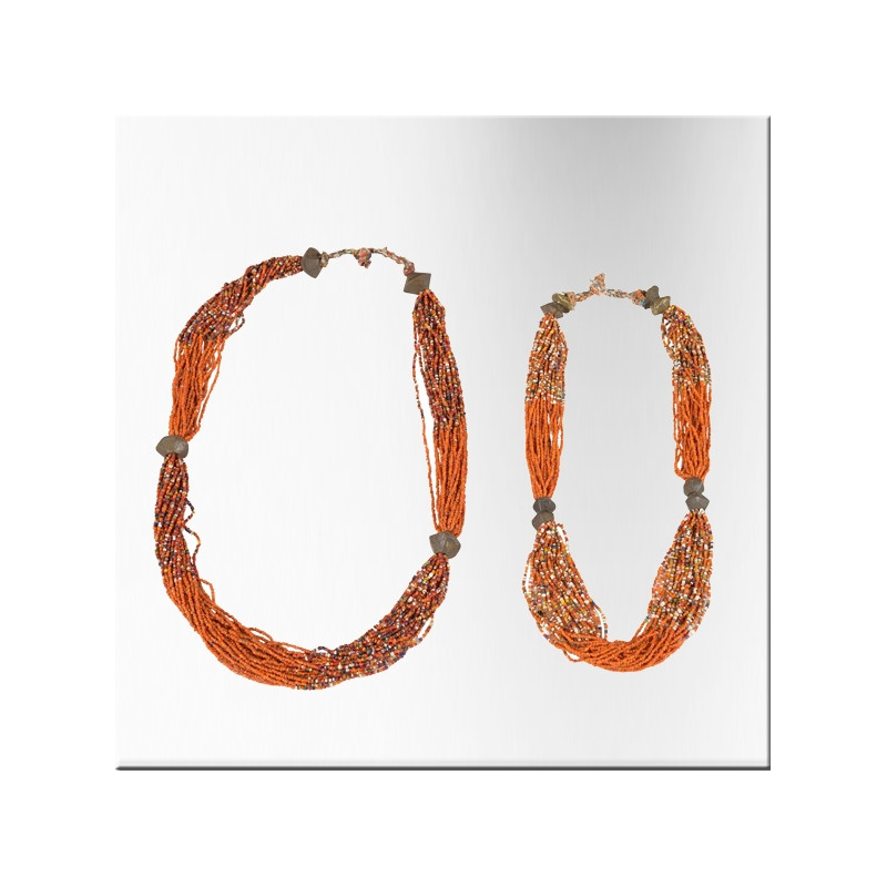 Tibetan necklace with glass beads