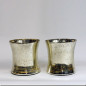 Vases (Paire de) en verre églomisé