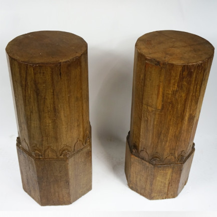 Colonnes (paire de) en bois