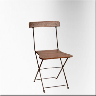 Iron and wooden stick chair