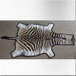 Burchell zebra skin with black protected underfelting