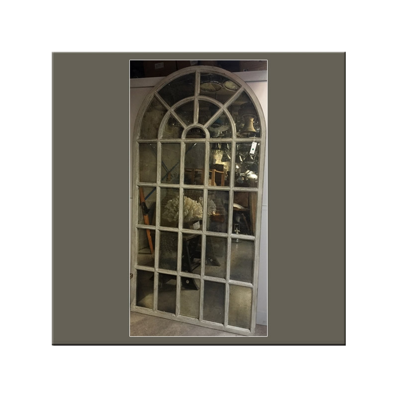 Miroir (grand modèle) à alcôves en bois laqué