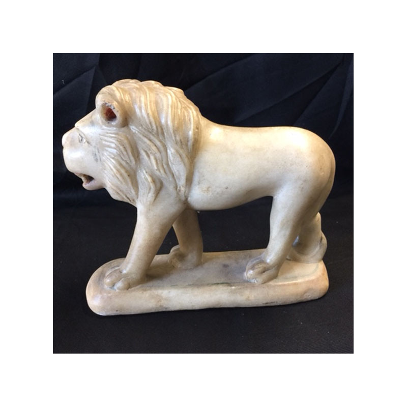 Small white marble animal statuette