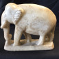 Small white marble animal statuette