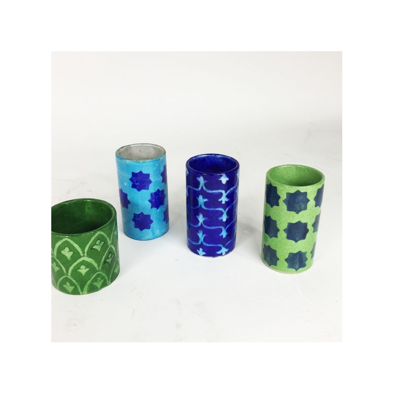 Earthenware painted mug