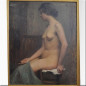 Oil on Canvas 'Nu dans un atelier' signed TB