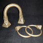 Bracelet et boucles d'oreilles en argent massif. Niger.  Début XXème siècle