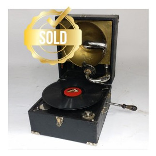 Gramophone in his box