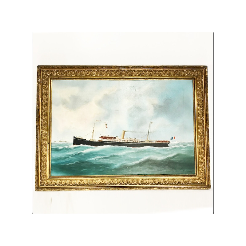 Oil on canvas Portrait of Annam by Edouard Adam