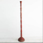 Porte bougie en bois laqué rouge XIXème siècle