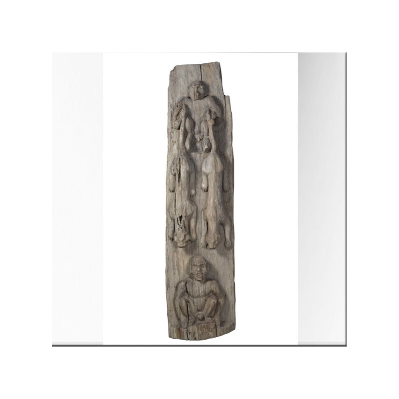 Naga sculpted pannel featuring monkeys and panthers