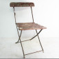 Chaise pliante en fer torsadé