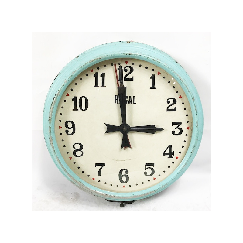 Pendule en aluminium laquée bleu (grand modèle)