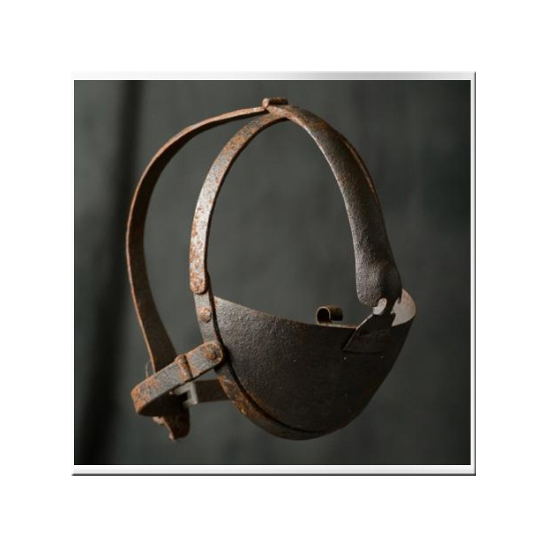Wrought iron riveted mask