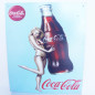 Plaque publicitaire en fer émaillé pour la marque Coca Cola