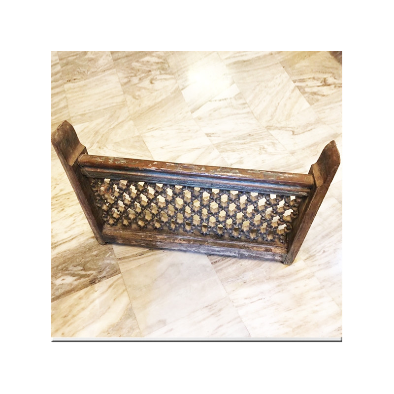 Teak and twisted iron railing