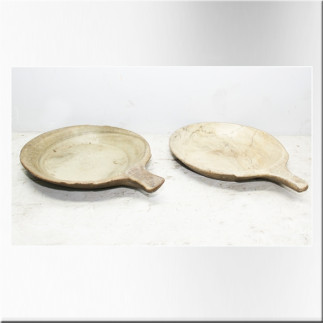 Plat rond à oreille en marbre (grand modèle)