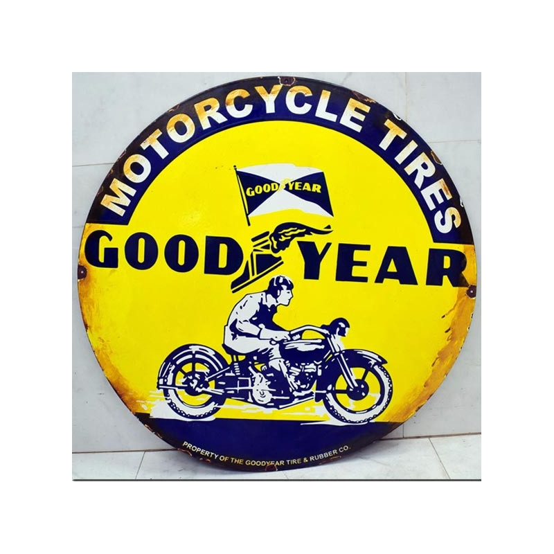 Round enamelled plate GOOD YEAR
