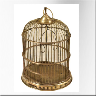 Cage à oiseau en laiton