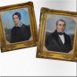 Pair of pastel portraits 19th century