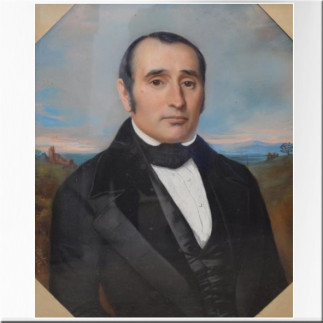 Portraits XIX au pastel (Paire de)