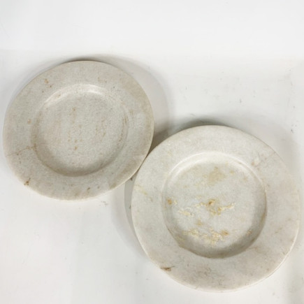 Assiette en marbre crème (lot de 8)