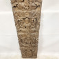 Panneau en teck sculpté de scènes de vie indienne XIXème siècle