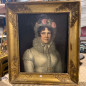 Huile sur toile. Portrait de Marie Charlotte Hyacinthe de la Vallée Rarécourt de Prinodan