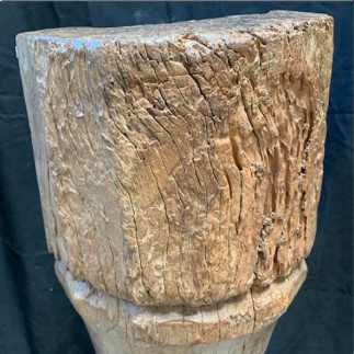 Mortier haut en bois monobloc