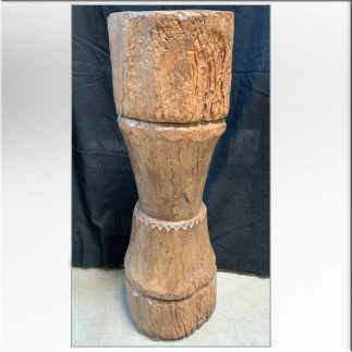 Mortier haut en bois monobloc