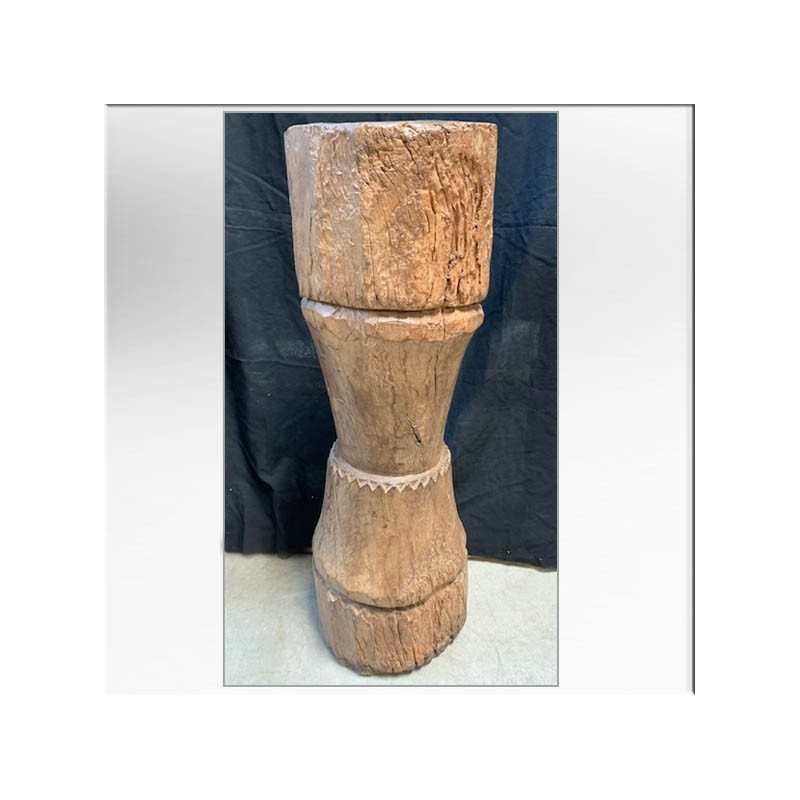 Mortier haut en bois monobloc