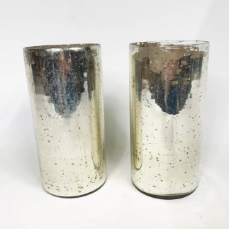 Vases en verre eglomisé (Paire de)