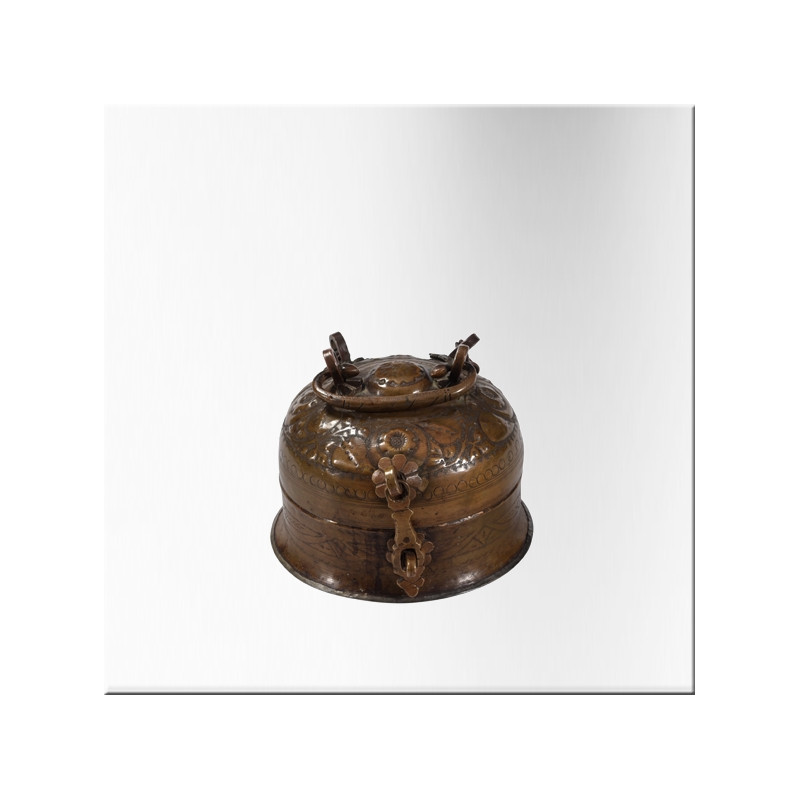 Round copper Pandan box Moghol