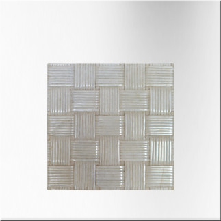 Dessous de plat carré en marbre blanc