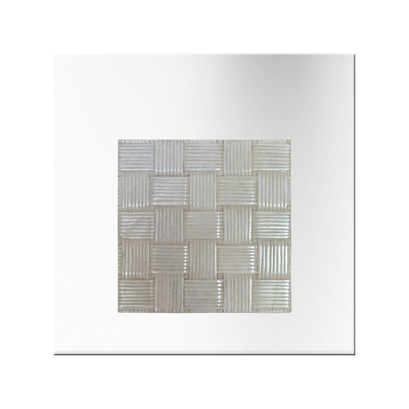 Dessous de plat carré en marbre blanc