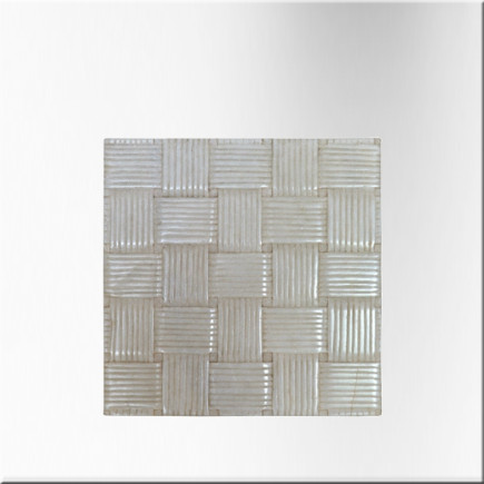 Dessous de plat carré en marbre blanc