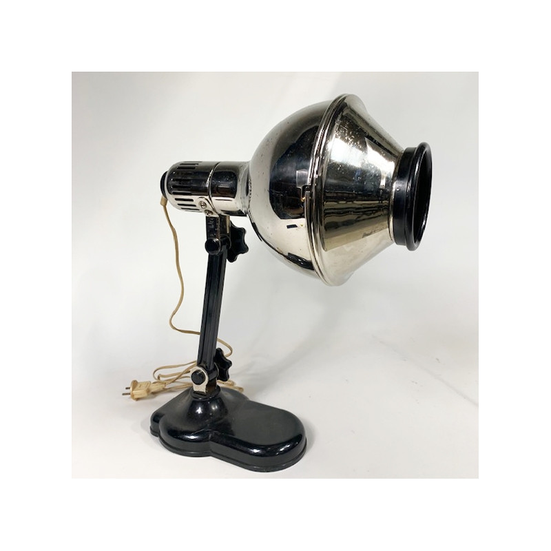 Bedside lamp in sheet metal and bakelite