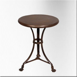  Round iron table with claw feet
