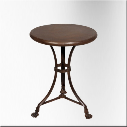  Round iron table with claw feet