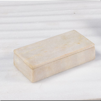 Boite rectangulaire en marbre blanc