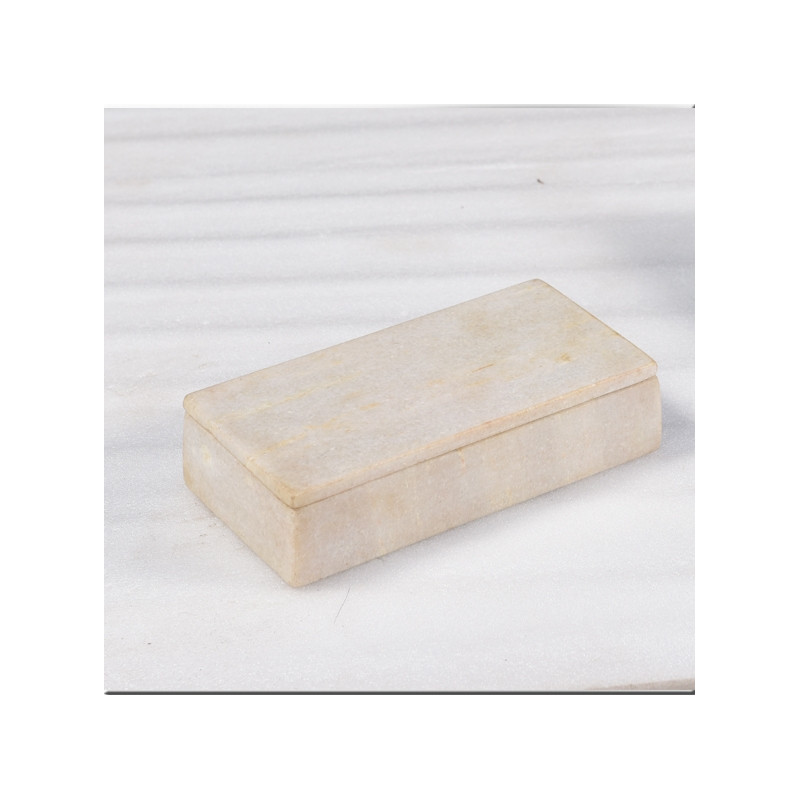 Boite rectangulaire en marbre blanc