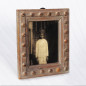 Wooden frame and portrait of a young Indian