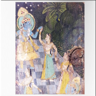 Panneau de porte à décor de scènes Mogol