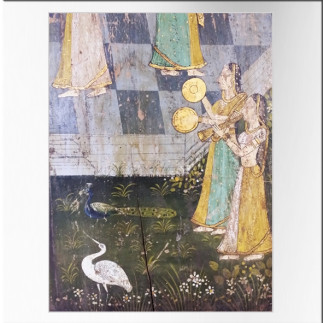 Panneau de porte à décor de scènes Mogol