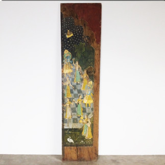 Panneau de porte à décor de scènes Mogol