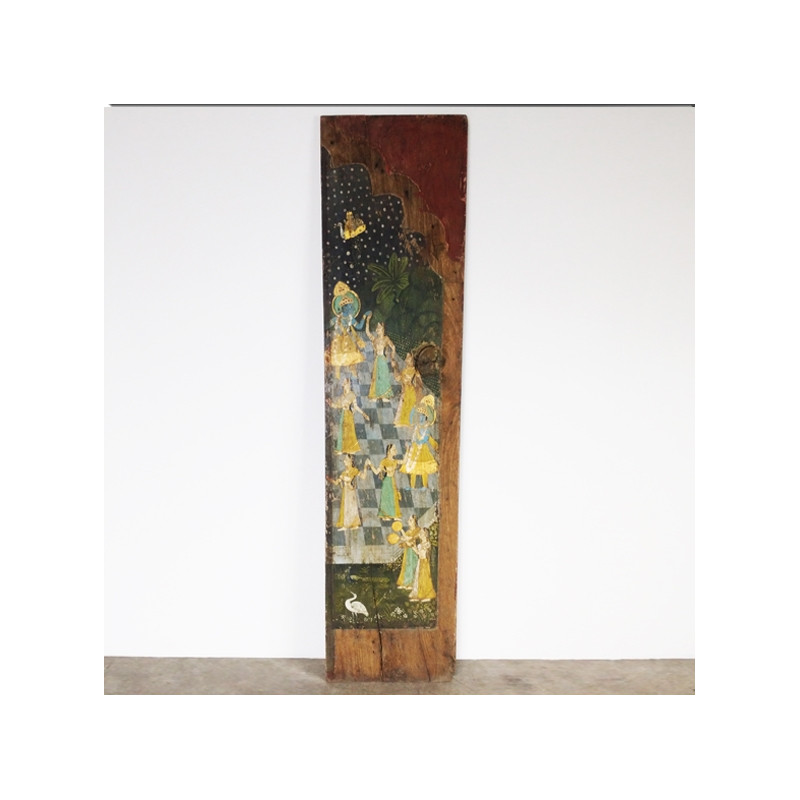 Door panel decorated with Mogul scenes