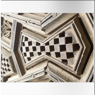 Panneau sculpté de plafond de temple