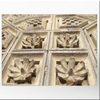 Panneau sculpté de plafond de temple